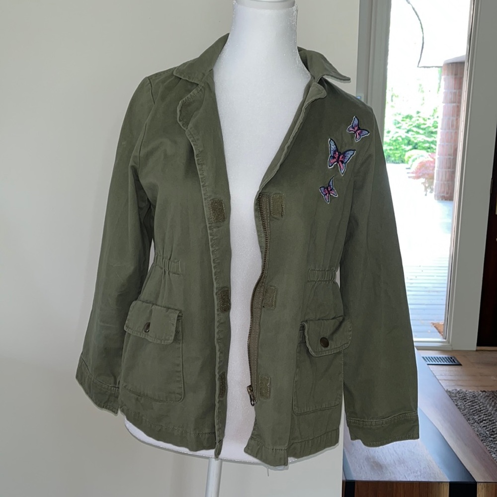 Children’s Place butterfly khaki jacket